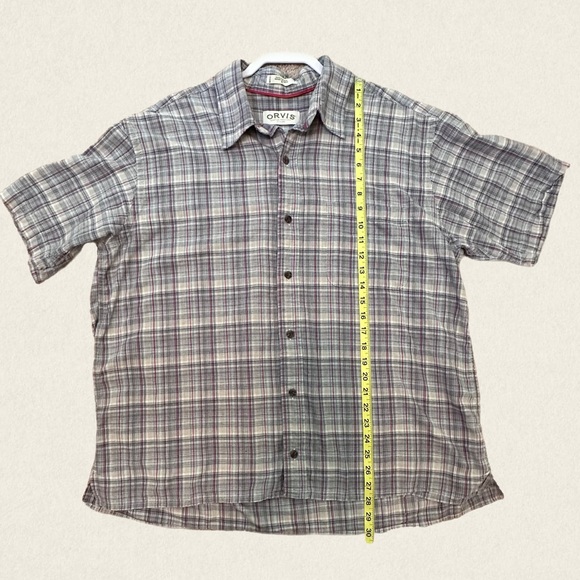 Orvis Plaid Short Sleeve Button Down Shirt - Picture 4 of 5